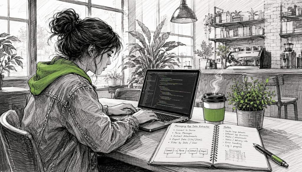 Close-up of hands typing code in workspace
