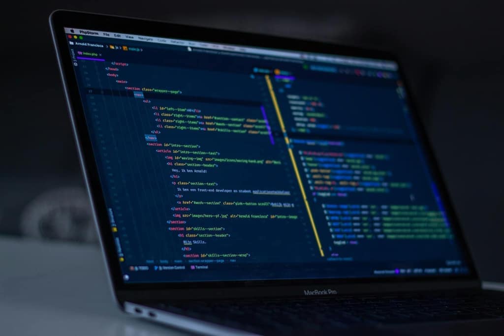 Code editor with a CSV export script open