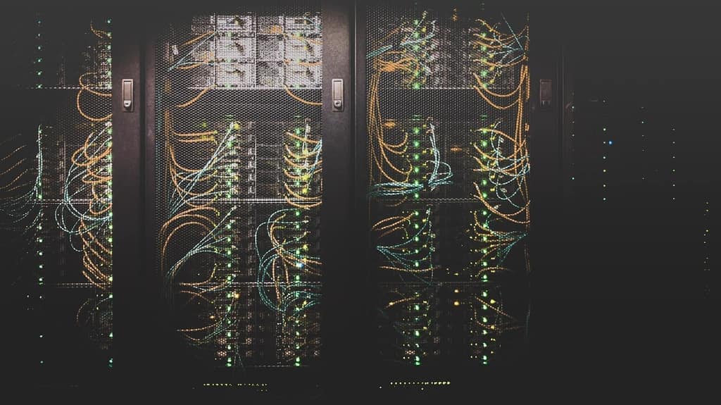 Server racks in a data center